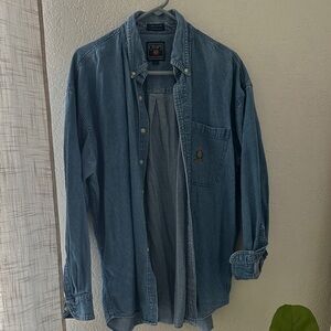 Vintage Chaps Blue Denim Casual Shirt
